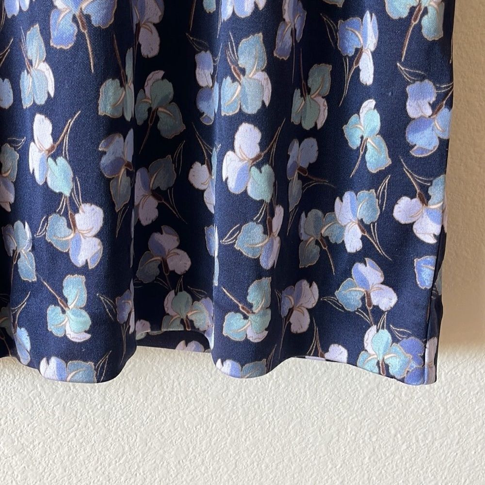 A.L.C. Floral Print 100% Silk Sheath Long Sleeve Dress - Picture 7 of 15
